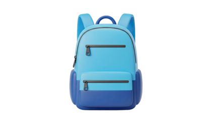 3D Render of a Blue Backpack