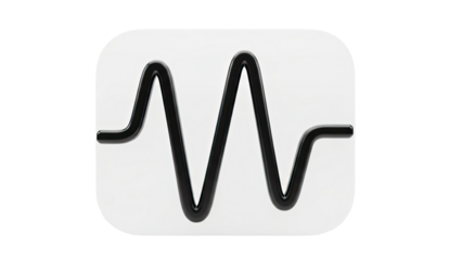 Black wavy line on white background