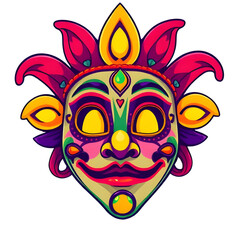 Obraz premium carnival, mask, isolated, vector, illustration, masquerade, festival, costume, party, celebration, venetian, mardiGras, fantasy, mystery, elegant, decorative, ornament, design, graphic, art, symbol, i