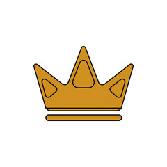 golden crown isolated on white