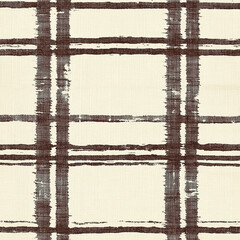 Rustic Brushstroke Checkered Fabric Texture