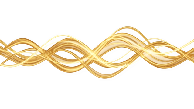 Abstract golden light wave flowing horizontally across a dark background creating an energetic ribbon of luminous energy suitable for luxury branding or festive digital design elements - Powered by Adobe