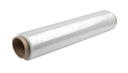 Stretch Food Cling Film Roll, Isolated on Transparent Background