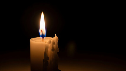 Candle Flame on Lit Candle
