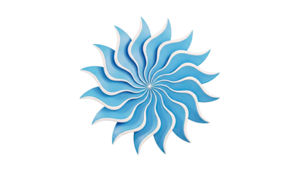 Abstract Blue Swirl Flower