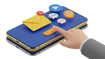 Smartphone with Email and Chat Notifications