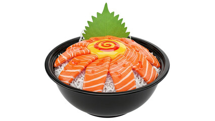 Salmon Roe and Egg Donburi with Salmon Slices