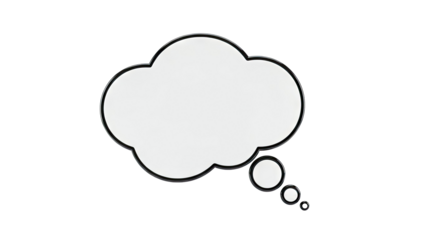 Blank Thought Bubble with Speech Bubbles
