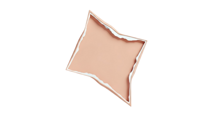3D Ripped Paper Shape with Peach and White Colors