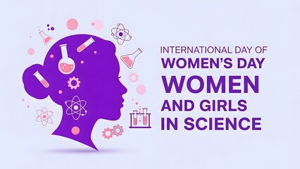 International women's day celebrating women and girls in science