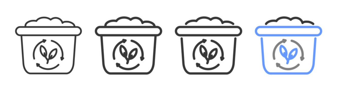 The Ultimate compost Styles with Variations Line of icon set vector illustration