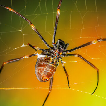 Australian Golden Orb Weaver, also known as the Tiger Spider or Trichonephila plumipes.