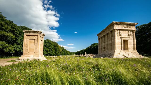 Ancient Tombs of the Achaemenid Kings: A serene landscape with monumental heritage