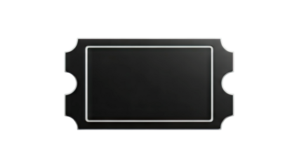 Blank Black Ticket with Silver Trim