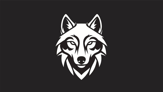 wolf head vector