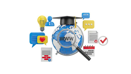 Online Education and Digital Learning Concepts