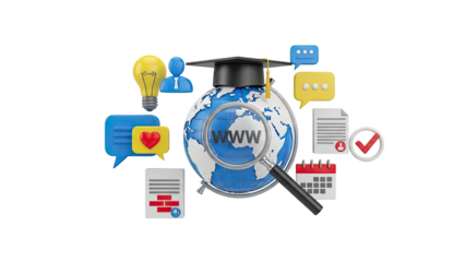 Online Education and Digital Learning Concepts