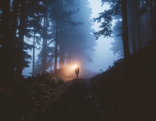 sunrise in the forest