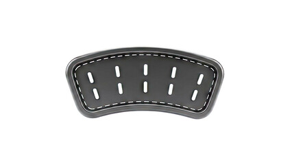 Black Curved Protective Pad with White Stitching and Slots