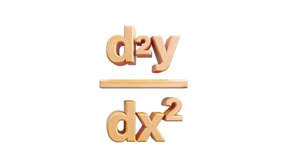 3D Render of Second Derivative Notation