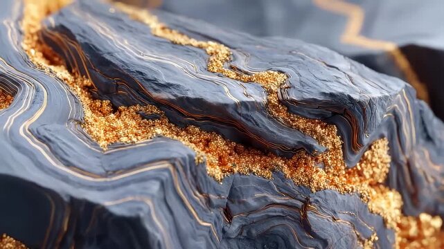 Dark marble texture interwoven with brilliant gold veins