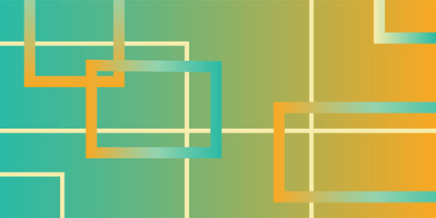Vibrant Gradient Background with Abstract Geometric Square Pattern and Intersecting Lines