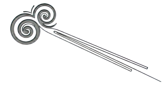 Black Swirl and Lines Abstract Design - Powered by Adobe