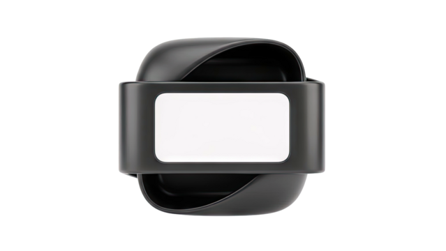 Minimalist Black Device with Blank Screen - Powered by Adobe