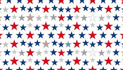 Patriotic Stars Pattern - Red, White, and Blue Celebration.