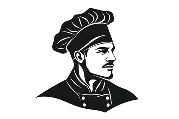 Culinary Artisan: A focused chef, clad in classic attire, gazes with determination, embodying the art of fine cuisine and culinary expertise.