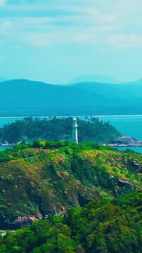 Aerial view of Ilha do Mel, a famous destination on the coast of Paran&aacute;, Brazil, renowned for its natural beauty and pristine beaches.