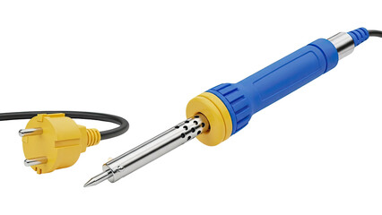 Electric Soldering Iron with Yellow Plug