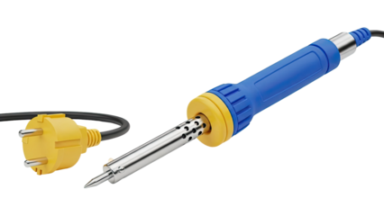 Electric Soldering Iron with Yellow Plug