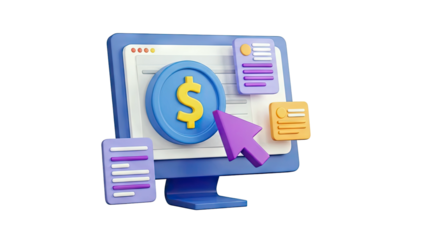 3D Rendering of Online Financial Transaction and Clicks