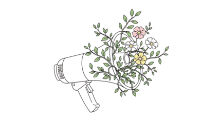 A blurry floral brooch with pink and yellow flowers on a black background