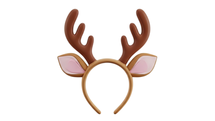 Reindeer Antler and Ear Headband