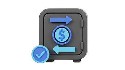 Secure Money Transfer and Verification Icon