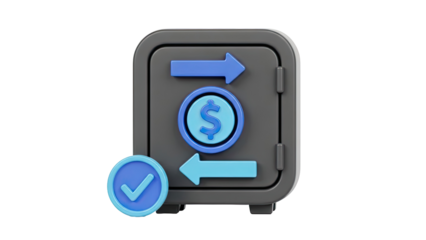 Secure Money Transfer and Verification Icon