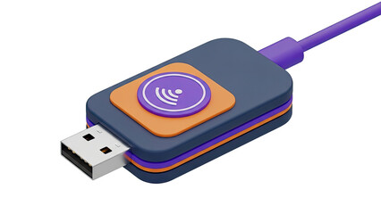USB Adapter with Wi-Fi Symbol