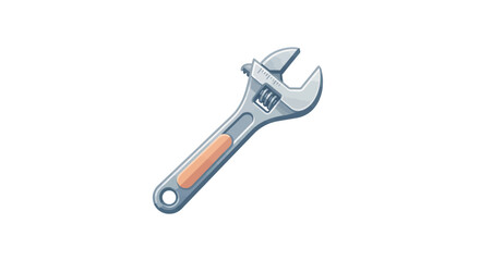 Obraz premium Adjustable wrench illustration on transparent background viewed from above