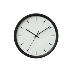 Modern minimalist wall clock on black background