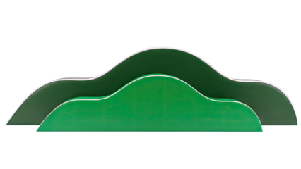 Abstract Green Wavy Shapes