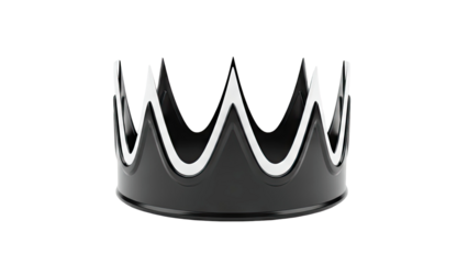 Modern Black and White Crown