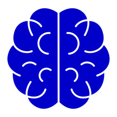 Obraz premium Human brain intelligence solid icon