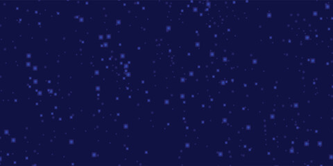 Obraz premium Digital glowing pixels matrix pattern on dark blue background. Abstract backdrop of glittering dots for FinTech presentation, blockchain or data scientist concept. Vector illustration.