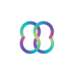 ABSTRACT OR 88 LOOPING MODERN GRADIENT COLOR LOGO