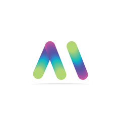 LETTER M LOGO MULTICOLOR GRADIENT