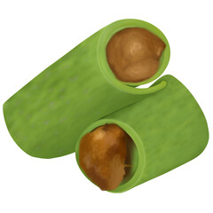 Illustration of Indonesian food, Dadar Gulung 