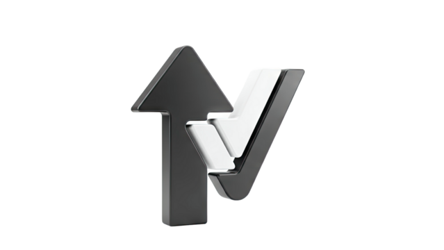 3D Up and Down Arrows - Powered by Adobe