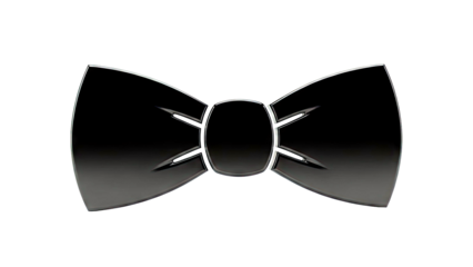 Glossy Black Bow Tie
